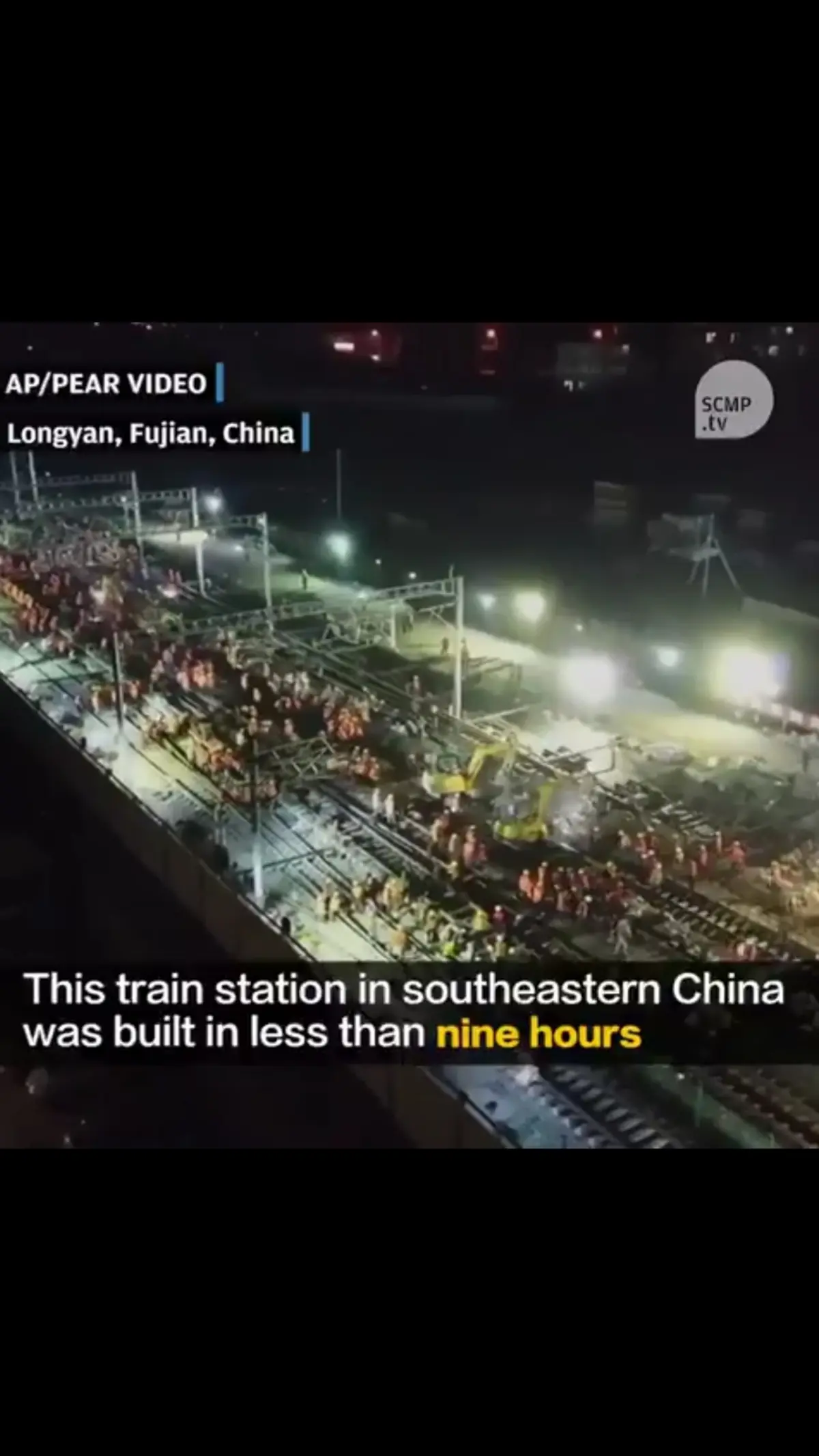 ساخت ایستگاه قطار در کمتر از ۹ ساعت + ویدئو