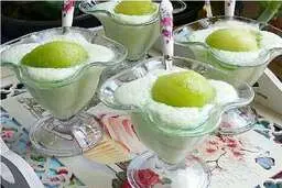 با سه قلم مواد دسر طالبی خنک درست کن | طرز تهیه دسر طالبی +ویدئو