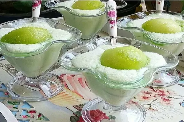 با سه قلم مواد دسر طالبی خنک درست کن | طرز تهیه دسر طالبی +ویدئو