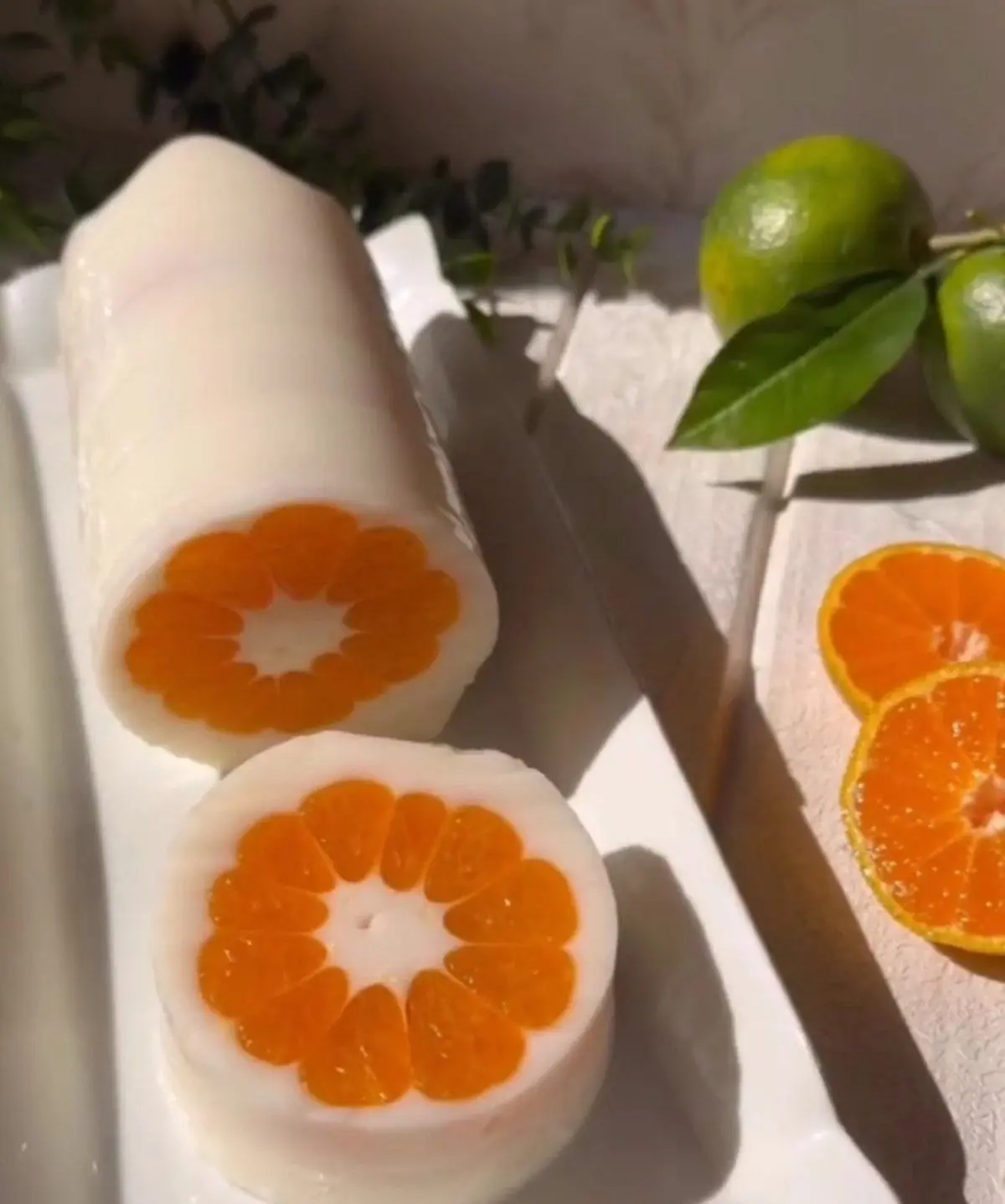 این دسر خوشگل و شیک با طعم نارنگی رو حتما درست کن! | طرز تهیه دسر نارنگی +ویدئو