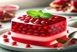 طرز تهیه ژله دو رنگ انار | واسه مهمونیات از این ژله دو رنگایه گلی درست کن +ویدئو