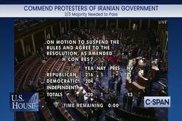 رای مثبت مجلس نمایندگان آمریکا به قطعنامه علیه ایران