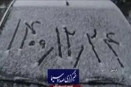 بارش برف در آخرین روزهای فصل زمستان+ویدئو