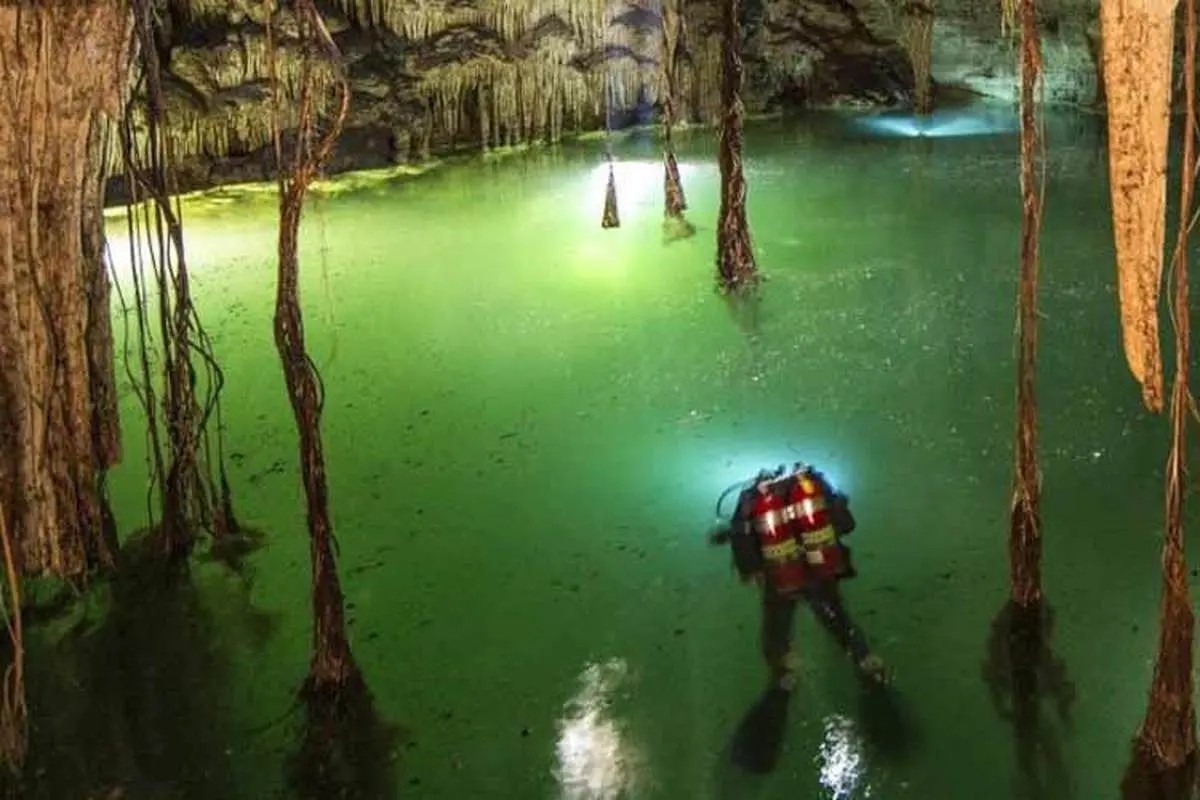 کشف بزرگ‌ترین غار غرق‌شده‌ی جهان در مکزیک