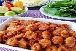 برای نهار یک غذای متفاوت درست کنید | دستور پخت دو دو پیازه میگو 