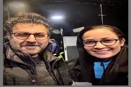 تصویر بدون گریم نسرین نصرتی در کنار هومن حاجی‌ عبداللهی وایرال شد | استایل نصرتی و حاجی عبداللهی متفاوت تر از سریال پایتخت! +تصویر