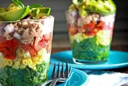 سالاد شیشه‌ای پروتئینی : یه انتخاب عالی برای کم‌وقت‌ها! | طرز تهیه سالاد شیشه‌ای پروتئینی +ویدئو