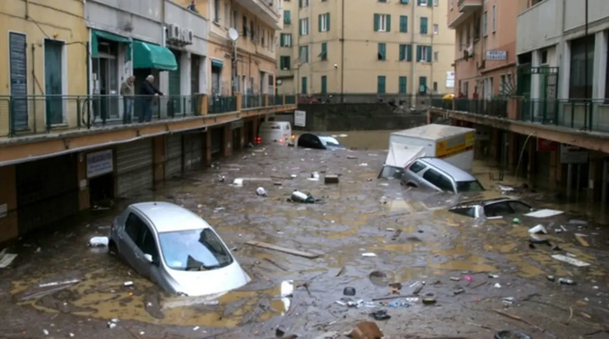 ویدئو: سیل در شمال ایتالیا خسارت به بار آورد و جان یک نفر را گرفت