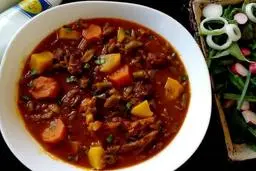 خوراک لوبیا بدون گوشت و مرغ | گیاهی ترین خوراک و بمب ویتامین +ویدئو