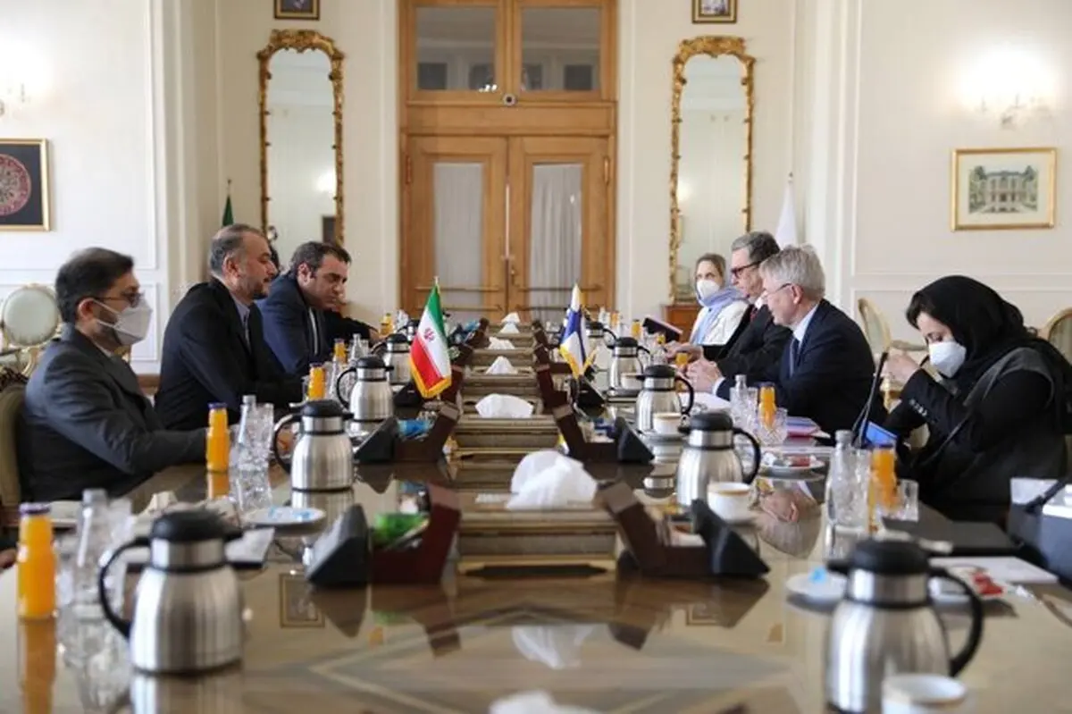 تأکید وزرای خارجه ایران وفنلاند بر تشکیل دولت فراگیر در افغانستان