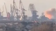 کشتی روسی  "اورسک" توسط نیروی دریایی اوکراین منهدم شد+ویدئو