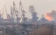 کشتی روسی  "اورسک" توسط نیروی دریایی اوکراین منهدم شد+ویدئو
