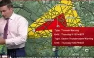 تماس مجری هواشناسی با پسرش برای هشدار طوفان |در زیرزمین پناه بگیرید!+ویدئو 