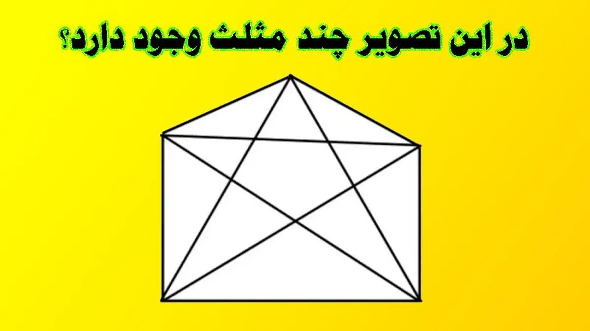 در این تصویر چند مثلث وجود دارد؟ + پاسخ