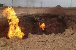 انفجار در خط لوله انتقال گاز در رامشیر | آتش مهار شد