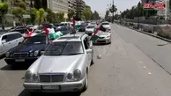 برگزاری راهپیمایی روز قدس در سوریه با کاروان خودرویی