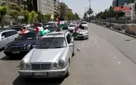برگزاری راهپیمایی روز قدس در سوریه با کاروان خودرویی