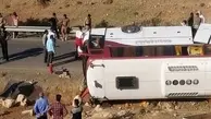 واژگونی مرگبار اتوبوس در محور سمنان - مهدیشهر |  ۲ فوتی و ۲۵ مصدوم 