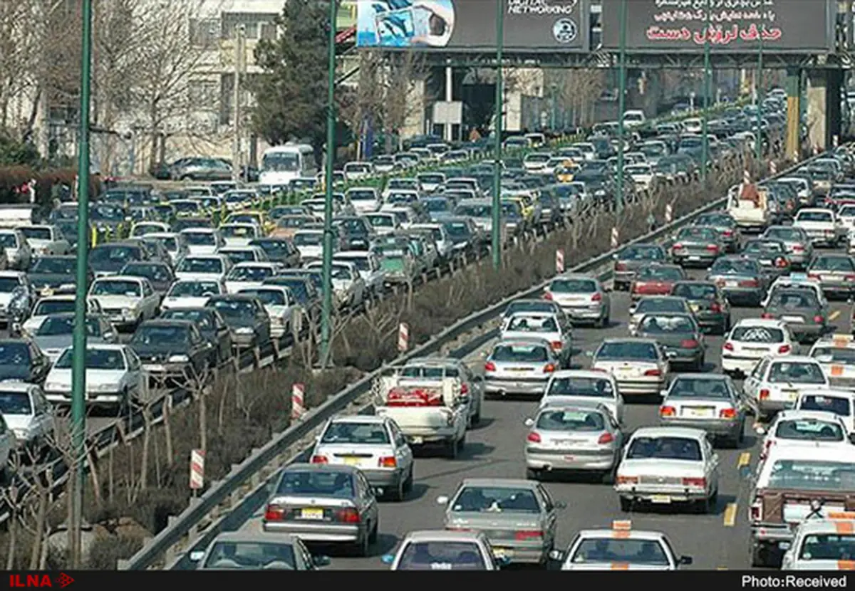ترافیک سنگین در ۹ بزرگراه شهر تهران