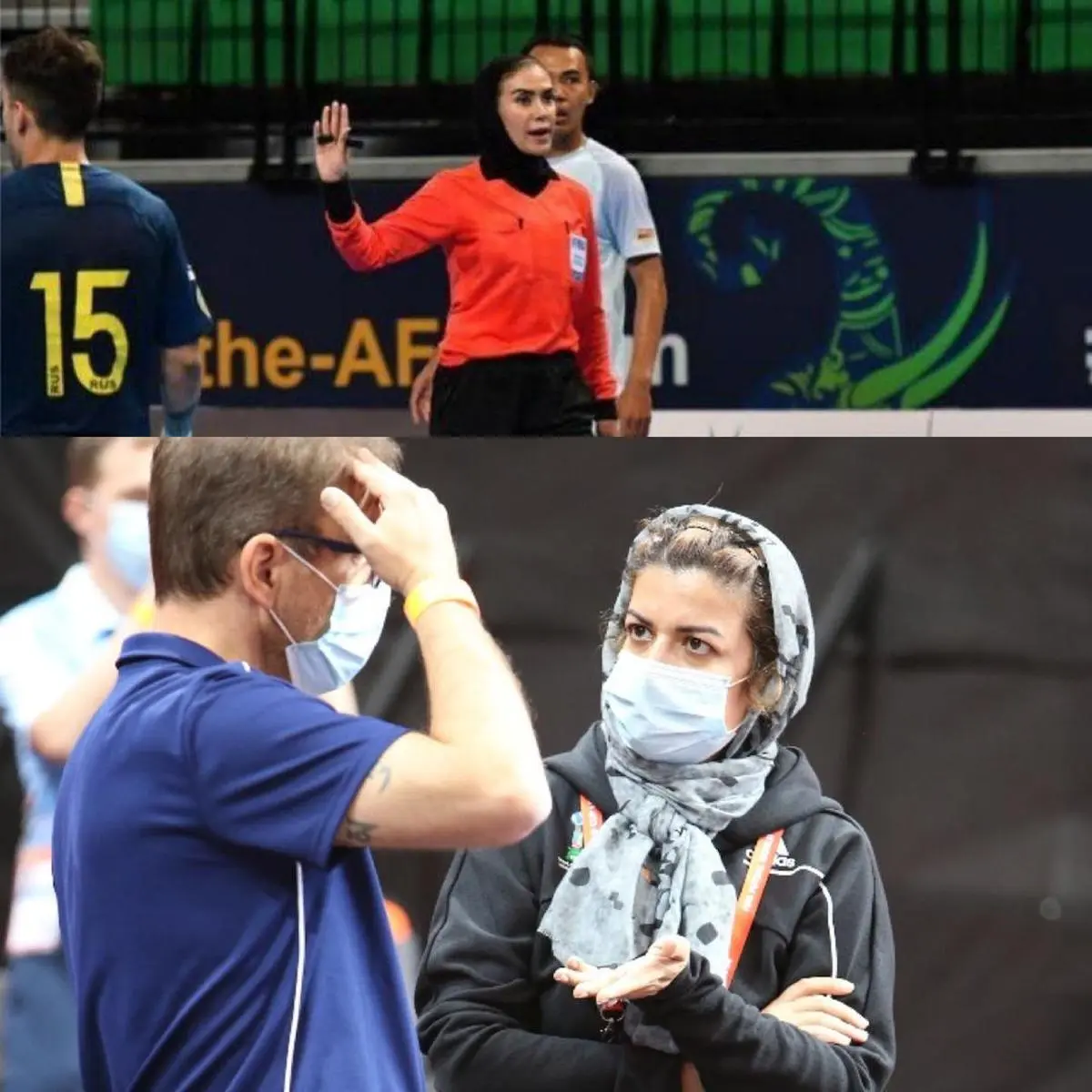 دو بانوی ایرانی در دیدار فینال  فوتسال جام جهانی مردان 