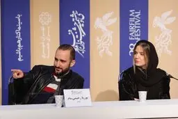 ببینید | ستاره پسیانی و پوریا رحیمی سام در نسشت خبری «من می‌ترسم»
