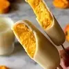 طرز تهیه بستنی مگنوم انبه نارگیلی با روکش شکلات سفید | بستنی منگوم انبه بستنی  متفاوت و لاکچری در روزهای گرم تابستان+ ویدیو 
