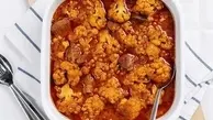 خورش گیاهی آسان میخوای درست کنی ببین! | طرز تهیه خورش گیاهی گل کلم بدون گوشت 