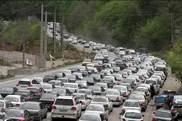 
ترافیک سنگین در جاده کرج - چالوس
