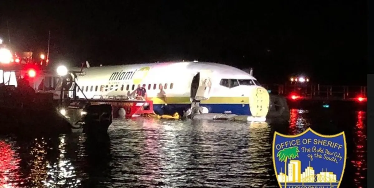 سقوط «بوئینگ 737» آمریکا در رود فلوریدا
