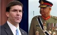 فرمانده ارتش پاکستان با وزیر دفاع آمریکا درباره تحولات منطقه گفت وگو کرد
