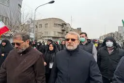 حضور علی لاریجانی در راهپیمایی روز قدس | ملت ایران رشید و بااراده است!