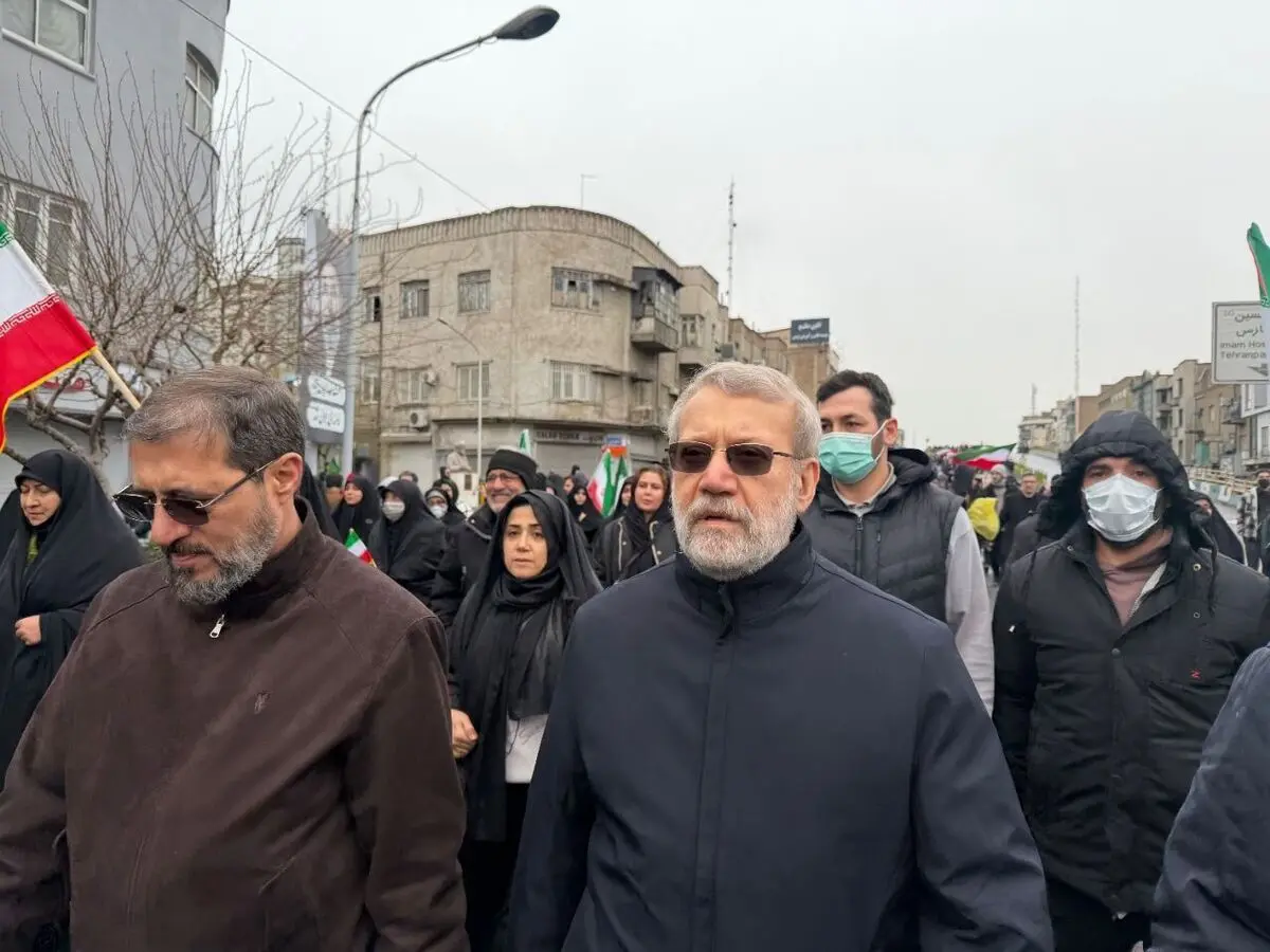 حضور علی لاریجانی در راهپیمایی روز قدس | ملت ایران رشید و بااراده است!