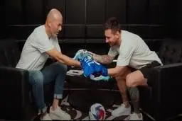 ملاقات دو اسطوره: زیدان و مسی |  دیدار که با همکاری شرکت آدیداس و باشگاه اینترمیامی برگزار شد