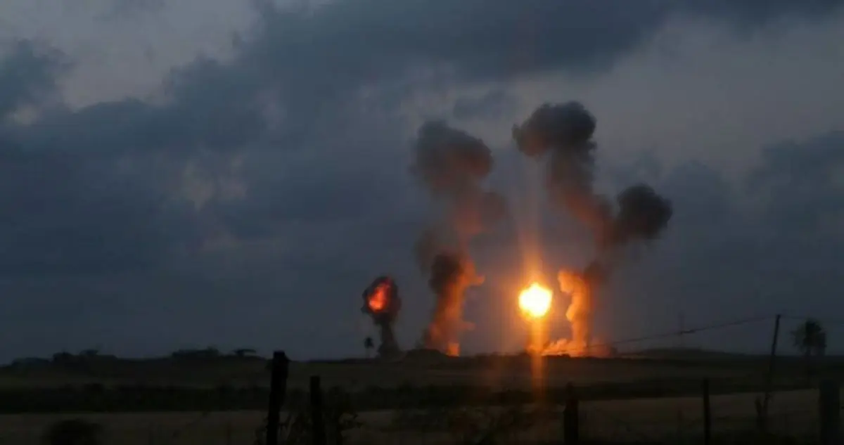 نوار غزه توسط جنگنده های صهیونیستی بمباران شد