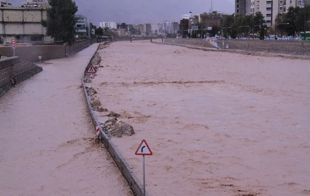 طغیان رودخانه‌ها در شیراز