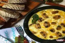 برای صبحانه  املت قارچ و پنیر  درست کن | طرز تهیه املت قارچ و پنیر مرحله به مرحله