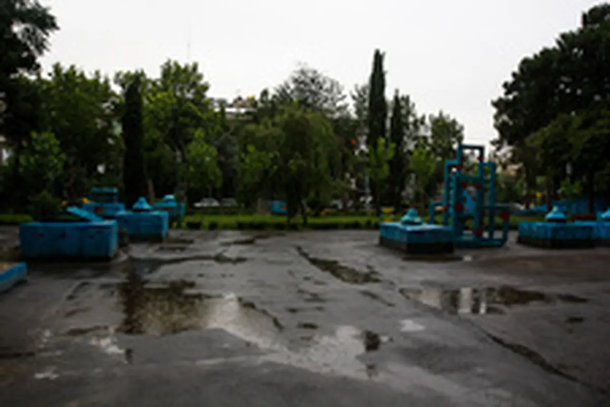 رگبار باران در ارتفاعات تهران 