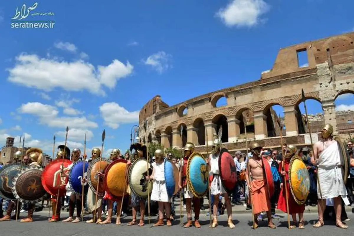 برپایی آئین‌های باستانی و رژه گلادیاتورها در جشن ۲۷۷۵مین سال تأسیس رم+ویدئو 