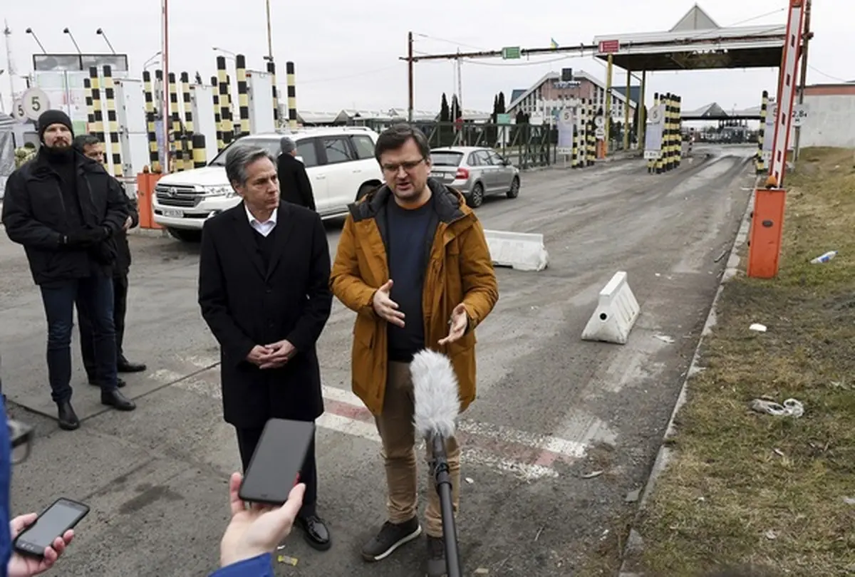 بلینکن در مرز لهستان با وزیر خارجه اوکراین دیدار کرد