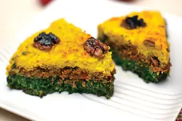 کوکوی سه‌ طبقه، یه غذای شیک برای مهمانی‌های خاص | غذایی متفاوت با چیدمان دکوراتیو + طرز تهیه