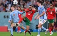 رقص و شادی تیم ملی مراکش بعد از پیروزی | این پیروزی عجیب در تاریخ باید ثبت بشه! + ویدئو