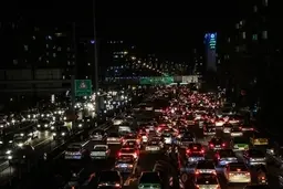 ترافیک سنگین در جاده چالوس