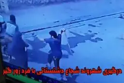 درگیری شهروند شجاع دشستانی با سارق زورگیر+ویدئو