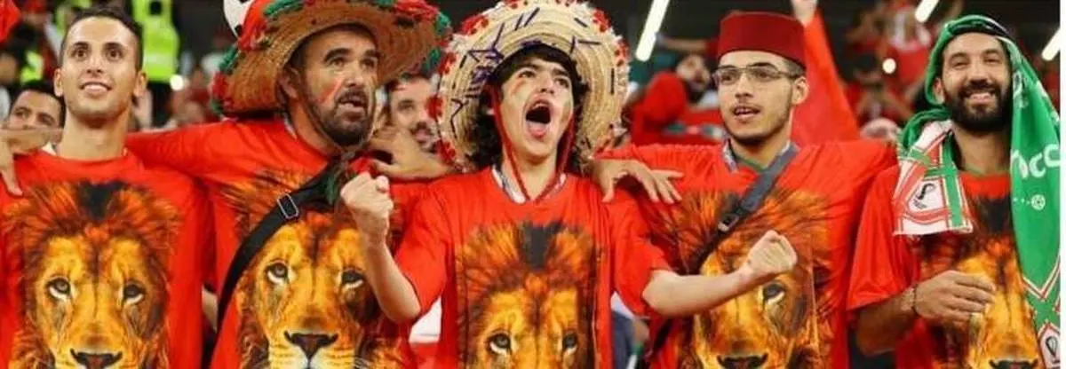 طرفداران مراکشی با شیر های اطلسی به استقبال اسپانیا رفتند! + عکس