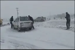تصادف زنجیره ای در جاده همدان - ملایر
