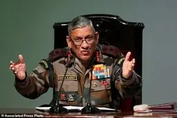 سقوط بالگرد حامل رئیس ستاد ارتش هند تایید شد