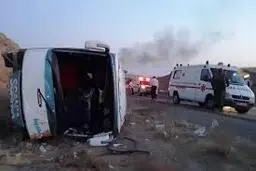 حادثه   |   علت واژگونی اتوبوس در آزاد راه کرج - قزوین  خواب آلودگی راننده علت است