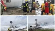 سقوط هواپیما هنگام فرود در فرودگاه 