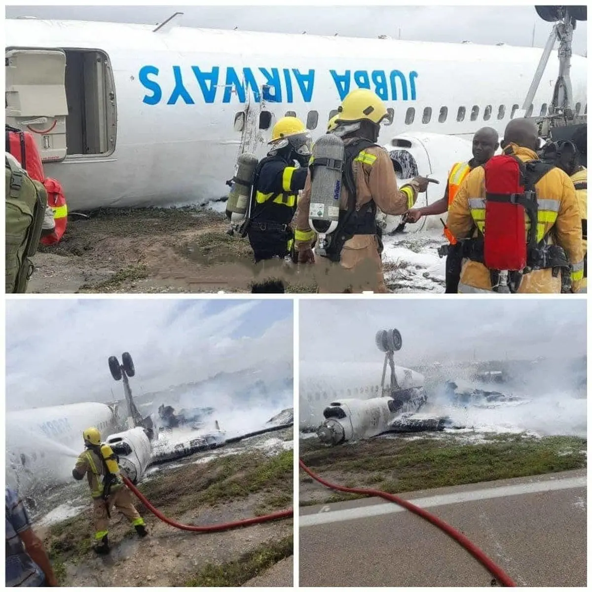 سقوط هواپیما هنگام فرود در فرودگاه 