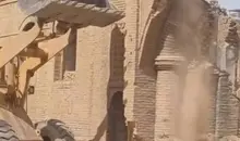 میراث فرهنگی: پادگان روس‌ها در سبزوار بدون مجوز تخریب شد | راننده لودر متواری است +ویدئو